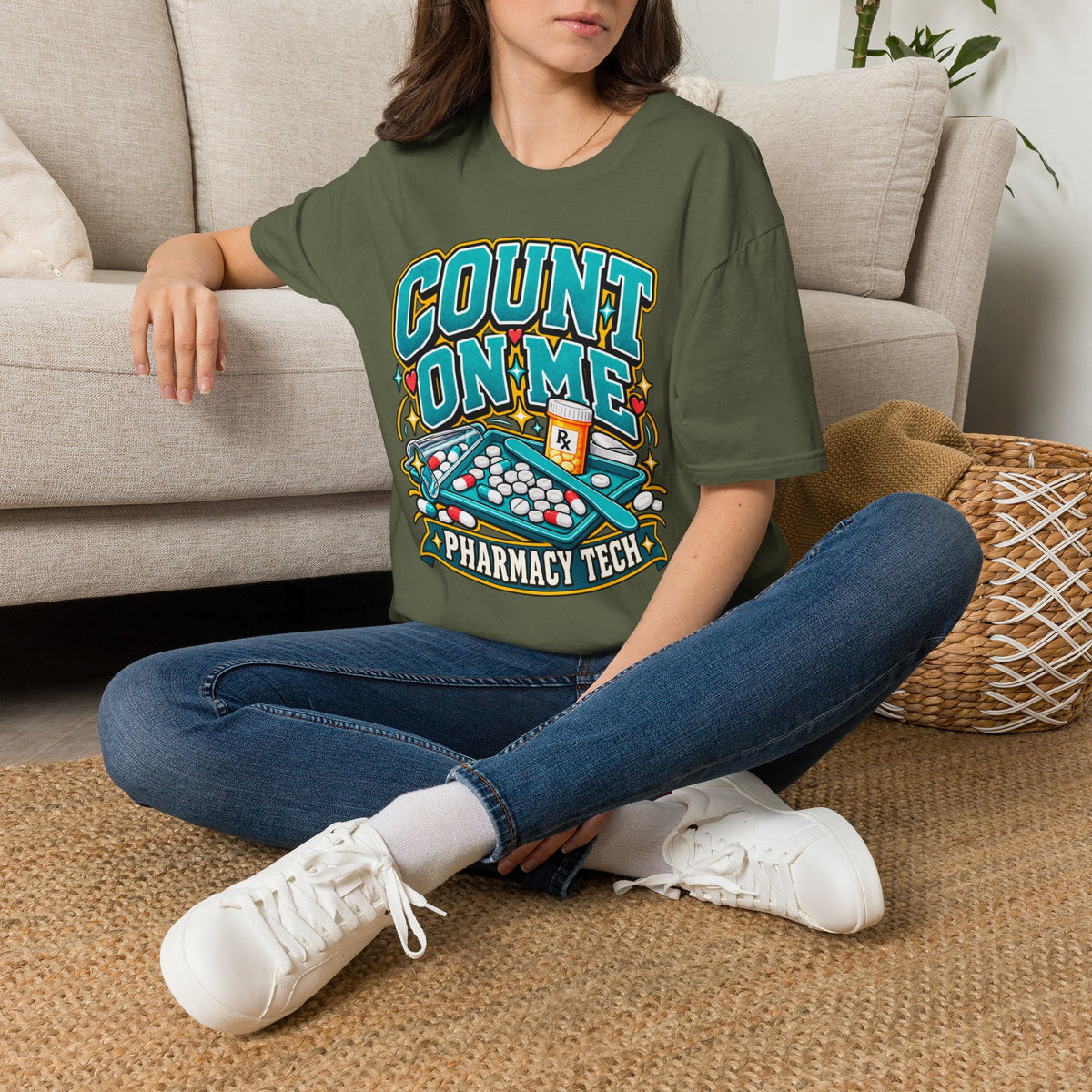 Count On Me Pharmacy Tech T‑Shirt — Funny Pharmacist Technician Shirt