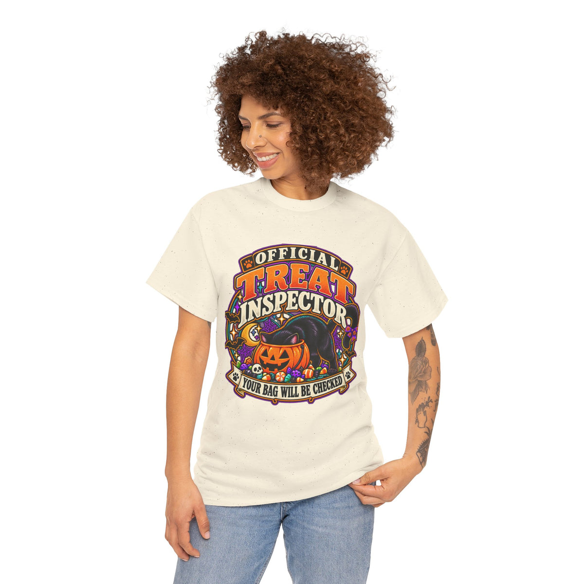 Halloween "Official Treat Inspector" T-Shirt — Funny Pumpkin Candy Patrol Tee