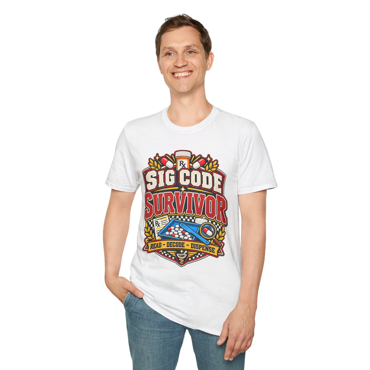 Funny Sig Code Survivor Pharmacy T-Shirt