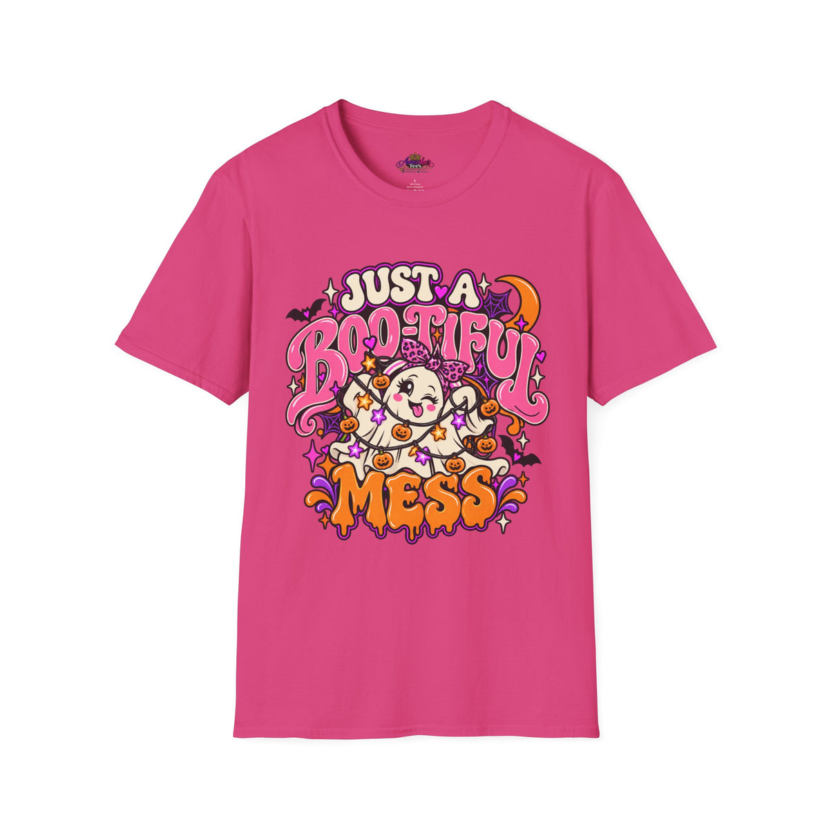 Just a Boo-tiful Mess T-Shirt — Cute Halloween Ghost Graphic Tee