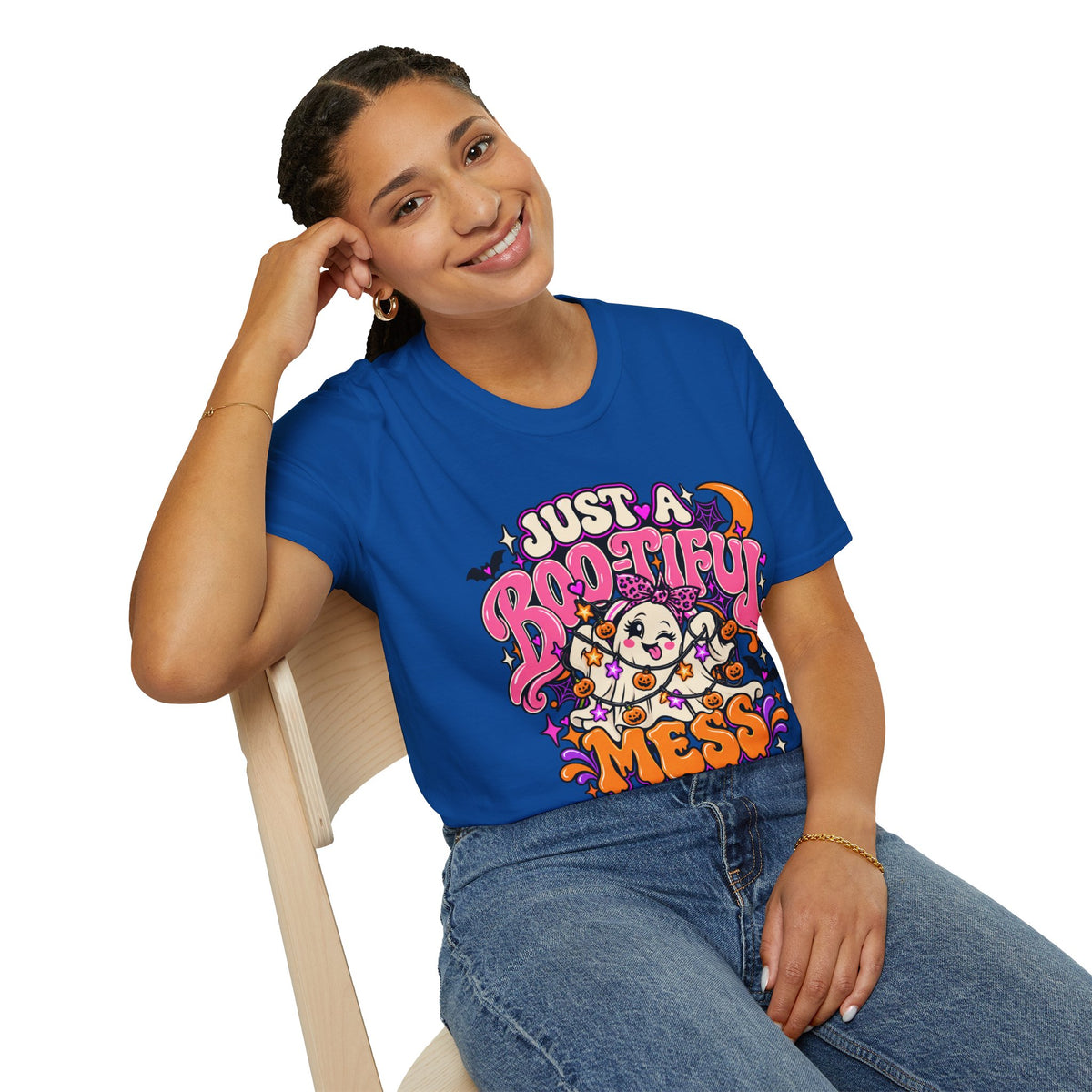Just a Boo-tiful Mess T-Shirt — Cute Halloween Ghost Graphic Tee