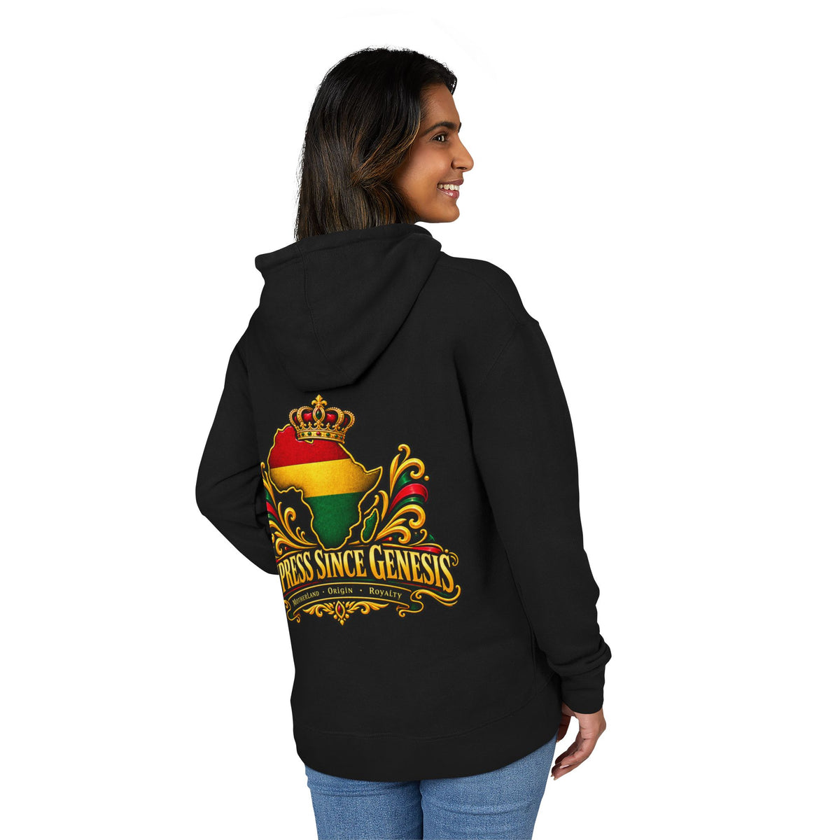 Empress Since Genesis Hoodie — African Crown Map Rasta Sweatshirt