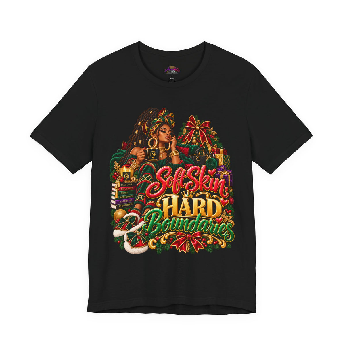 Soft Skin, Hard Boundaries T-Shirt — Empowering Black Woman Graphic Tee