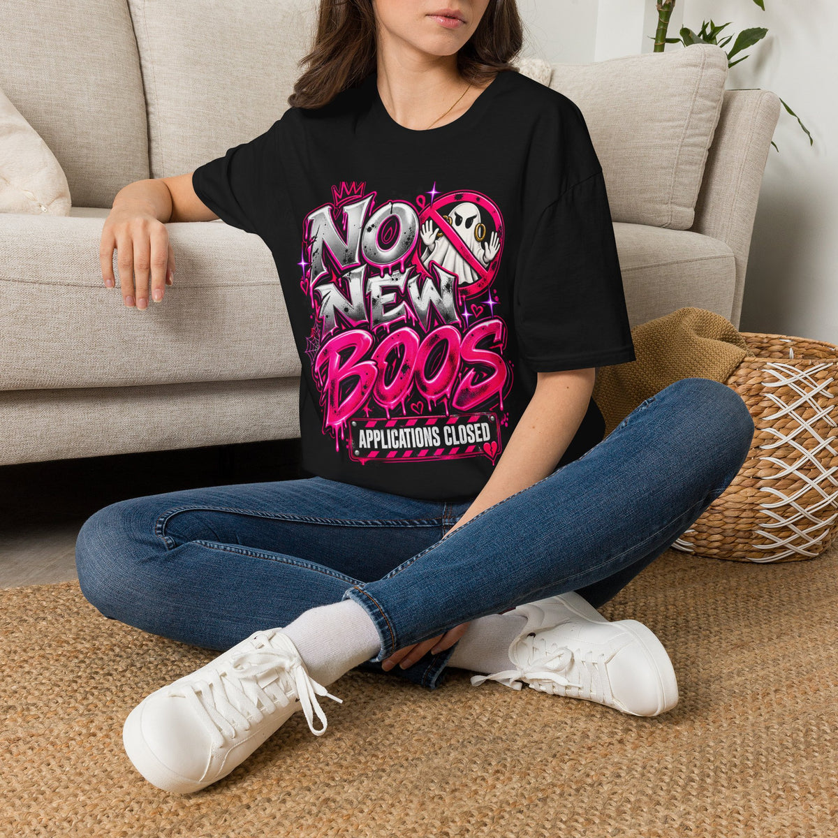 No New Boos T-Shirt — "Applications Closed" Halloween Graphic Tee