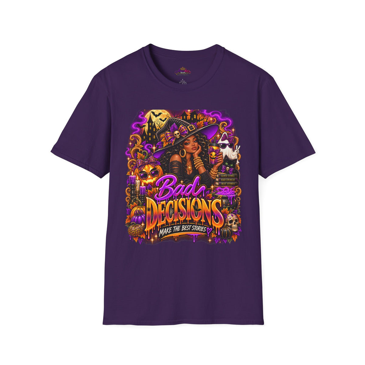 Bad Decisions Halloween T-Shirt — Witch Party Graphic Tee