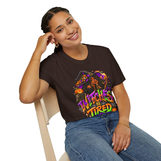 Witches Be Tired Halloween T-Shirt — Funny Witch Graphic Tee