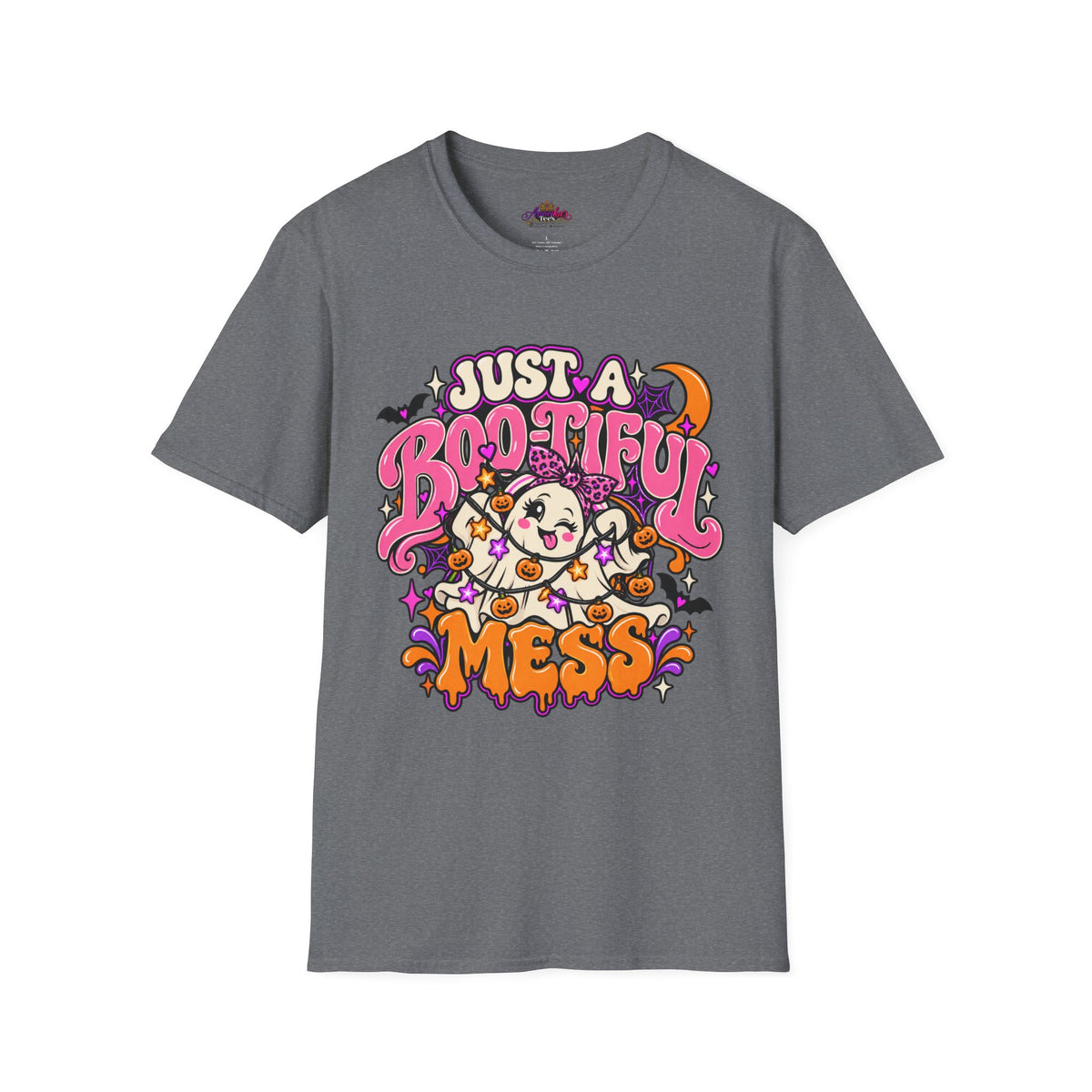 Just a Boo-tiful Mess T-Shirt — Cute Halloween Ghost Graphic Tee