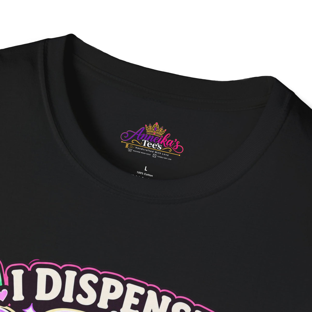 Patience Dispenser T-Shirt — “I Dispense Patience” Cute Pharmacy Cartoon Tee