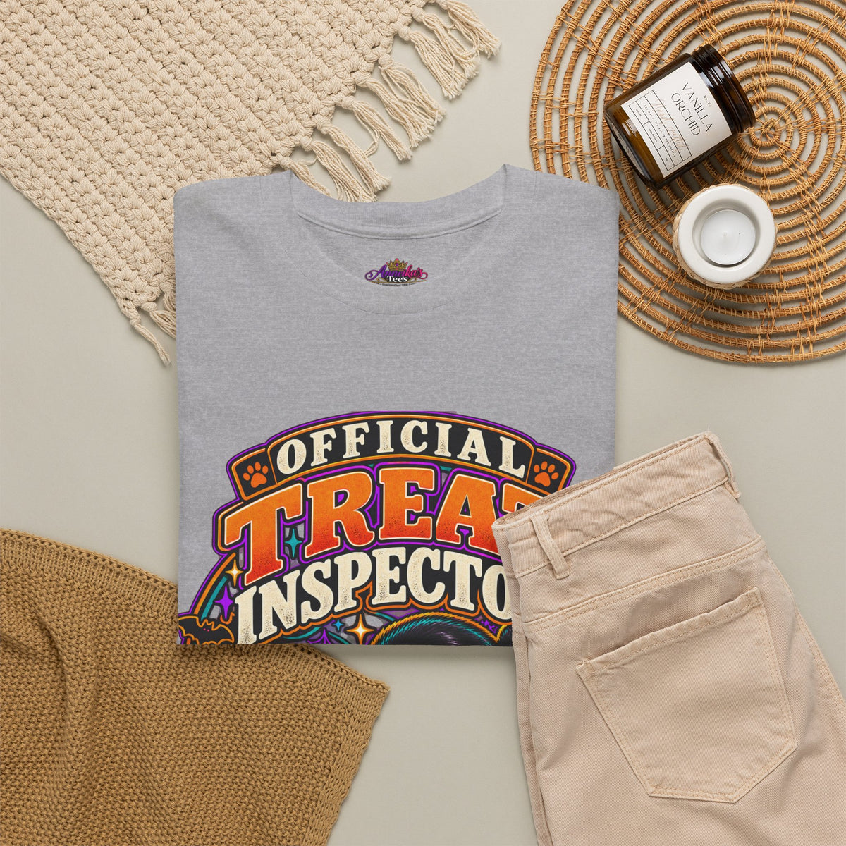 Halloween "Official Treat Inspector" T-Shirt — Funny Pumpkin Candy Patrol Tee