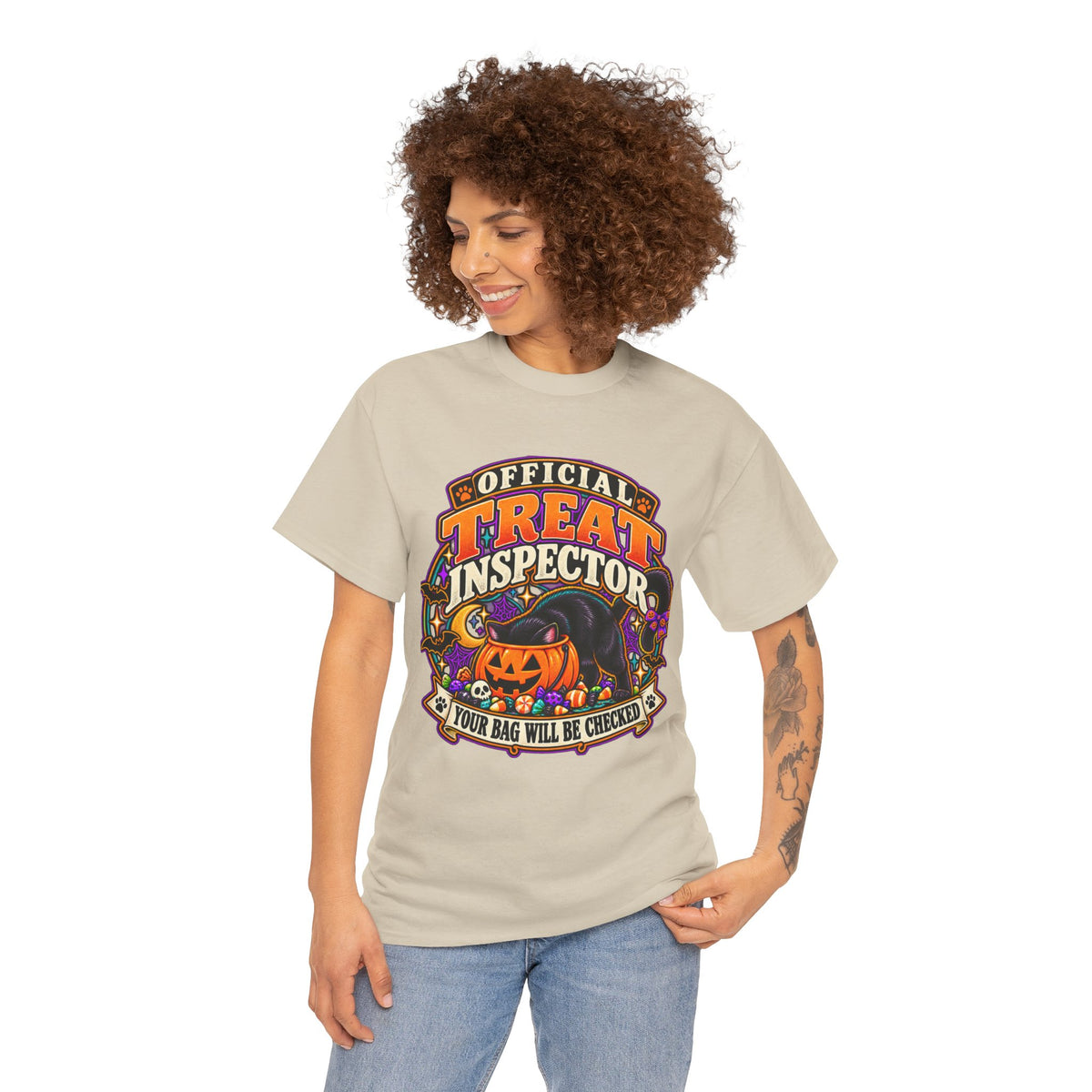 Halloween "Official Treat Inspector" T-Shirt — Funny Pumpkin Candy Patrol Tee