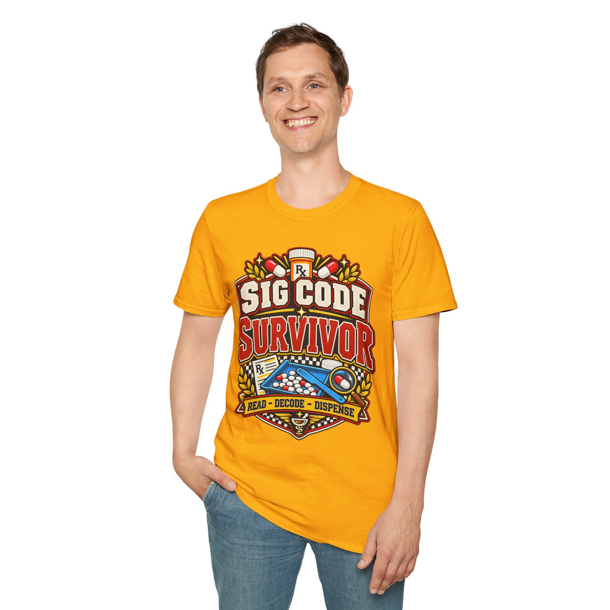 Funny Sig Code Survivor Pharmacy T-Shirt