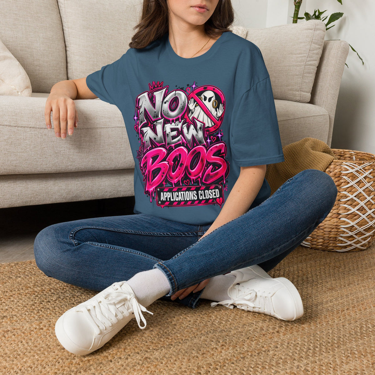 No New Boos T-Shirt — "Applications Closed" Halloween Graphic Tee