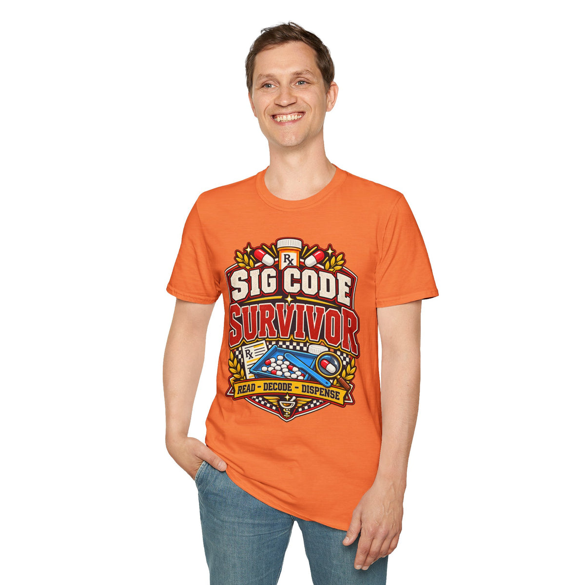 Funny Sig Code Survivor Pharmacy T-Shirt