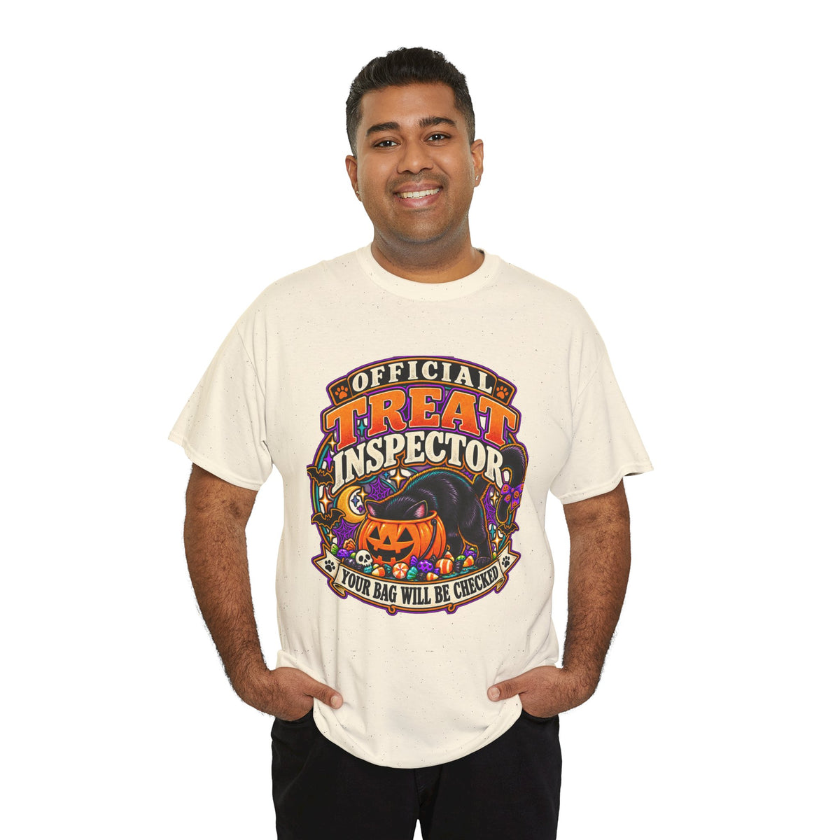 Halloween "Official Treat Inspector" T-Shirt — Funny Pumpkin Candy Patrol Tee