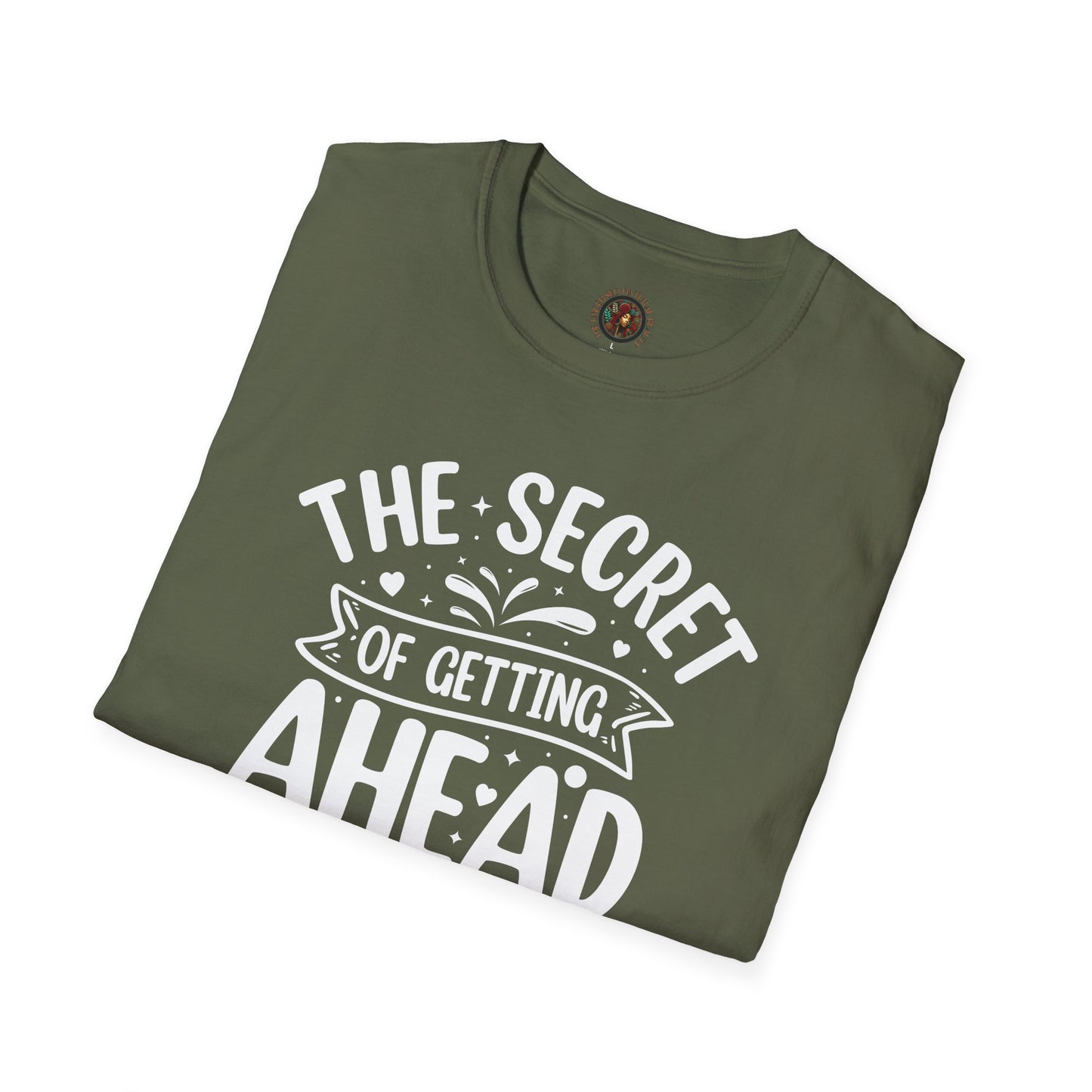 Inspirational Quote T-Shirt — "The Secret of Getting Ahead is Getting Started" Motivational Tee