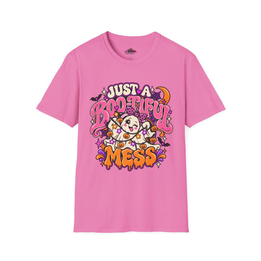 Just a Boo-tiful Mess T-Shirt — Cute Halloween Ghost Graphic Tee