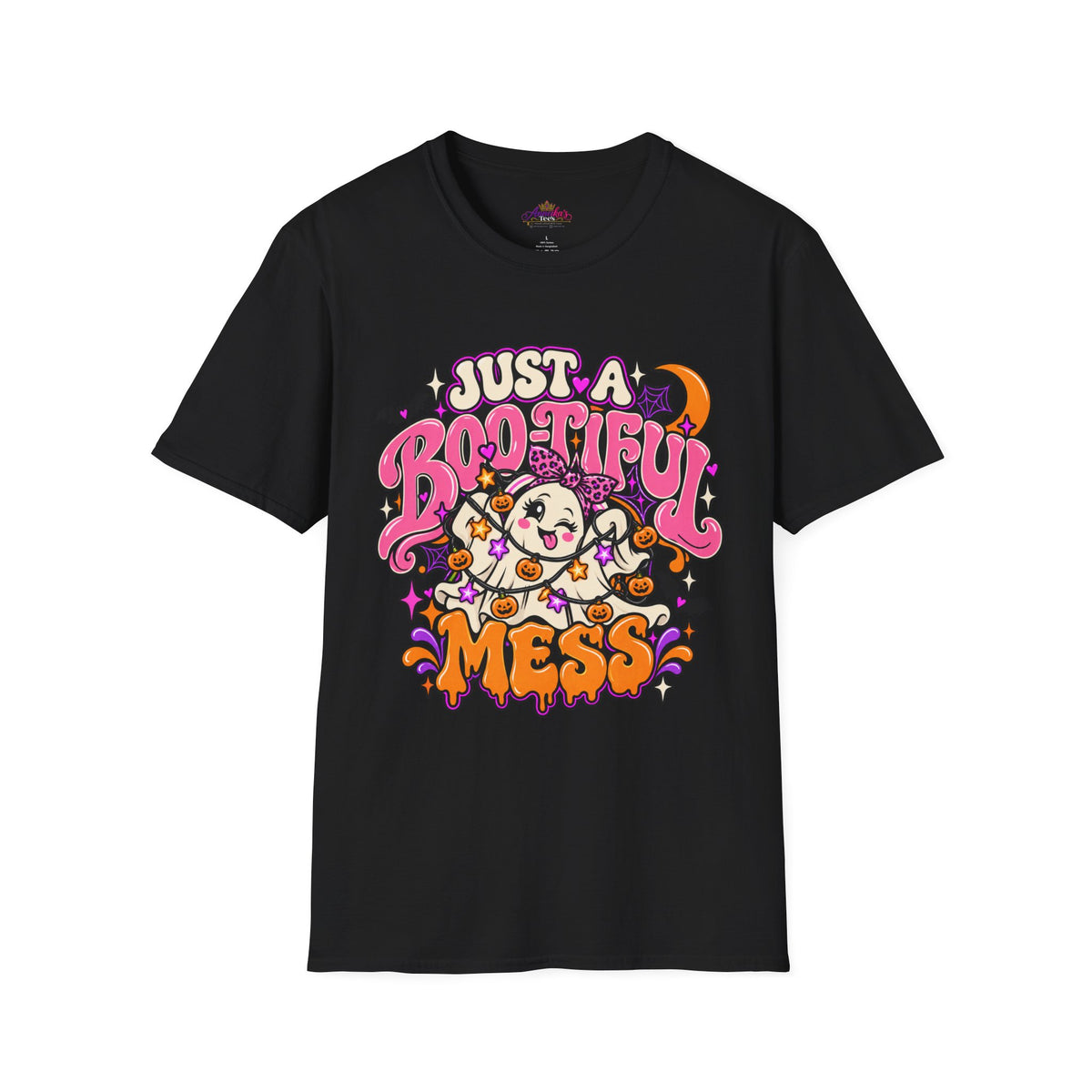 Just a Boo-tiful Mess T-Shirt — Cute Halloween Ghost Graphic Tee