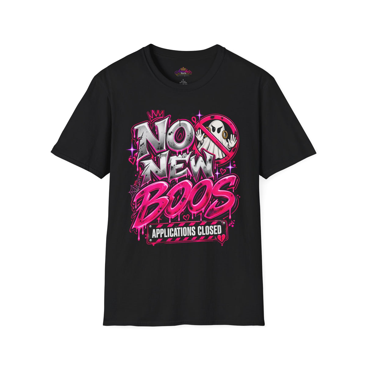 No New Boos T-Shirt — "Applications Closed" Halloween Graphic Tee