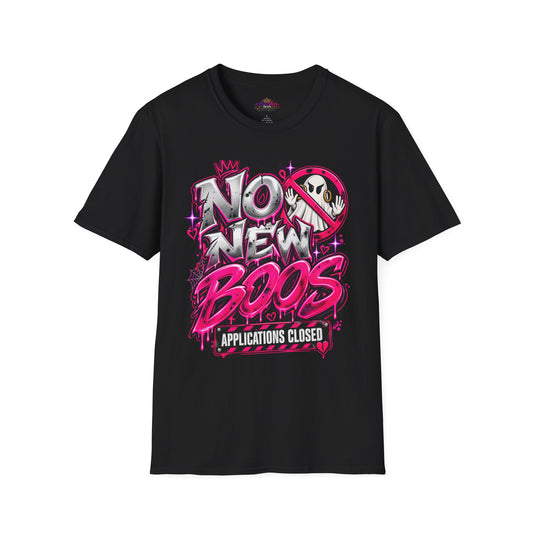 No New Boos T-Shirt — "Applications Closed" Halloween Graphic Tee