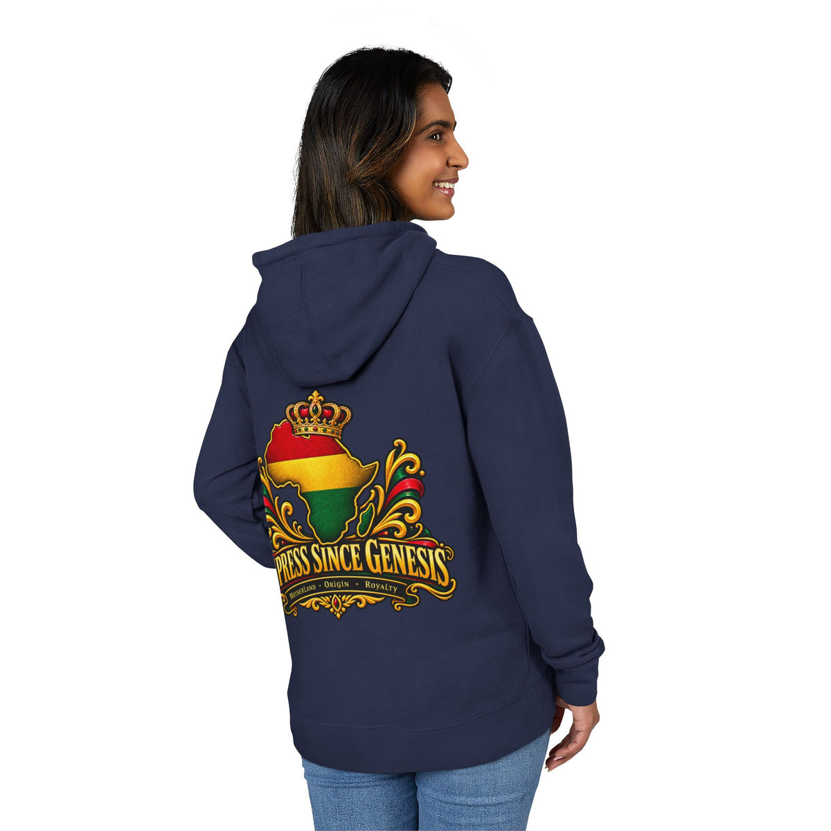 Empress Since Genesis Hoodie — African Crown Map Rasta Sweatshirt