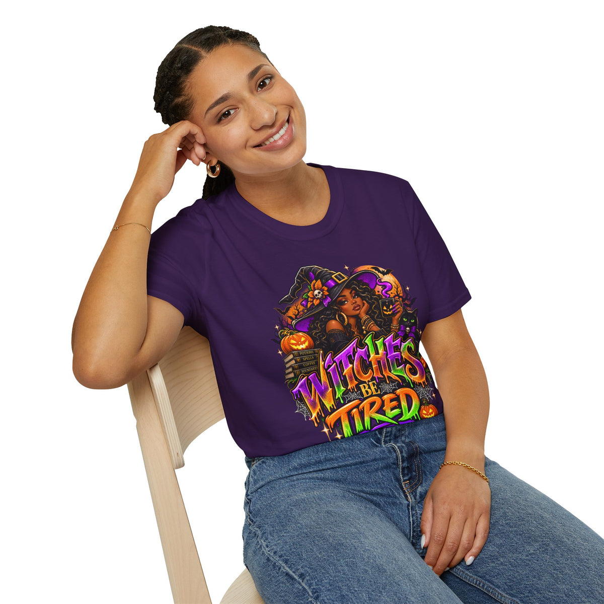 Witches Be Tired Halloween T-Shirt — Funny Witch Graphic Tee