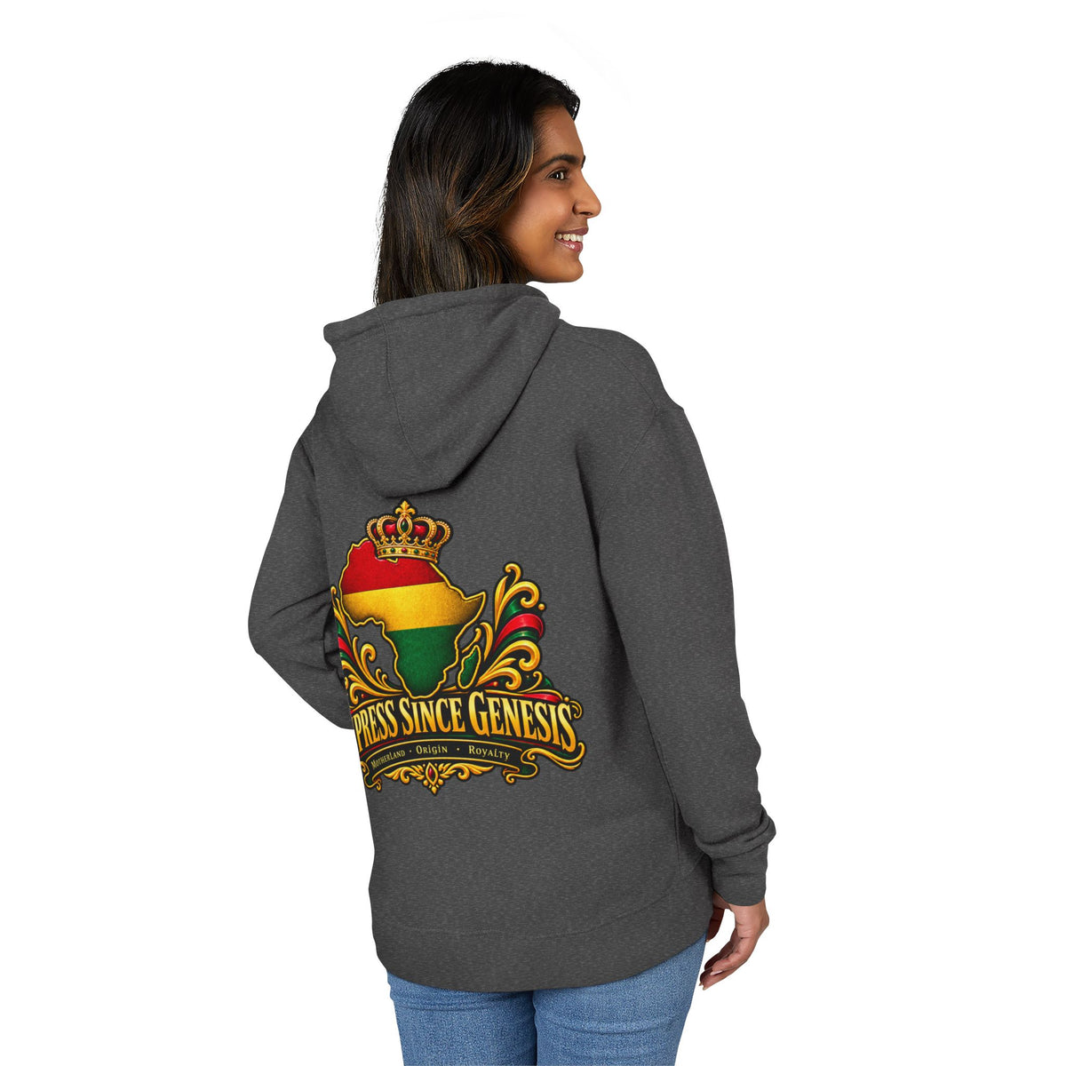 Empress Since Genesis Hoodie — African Crown Map Rasta Sweatshirt