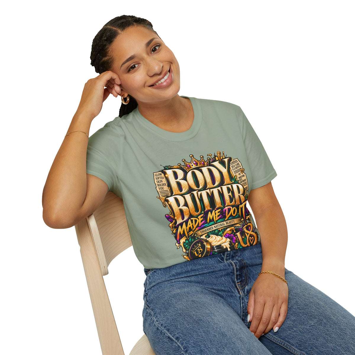 Body Butter Made Me Do It T-Shirt – Funny Skincare Graphic Tee