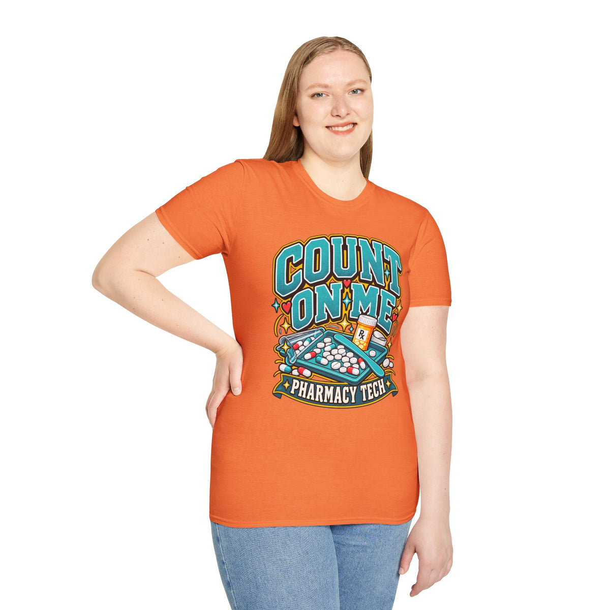 Count On Me Pharmacy Tech T‑Shirt — Funny Pharmacist Technician Shirt