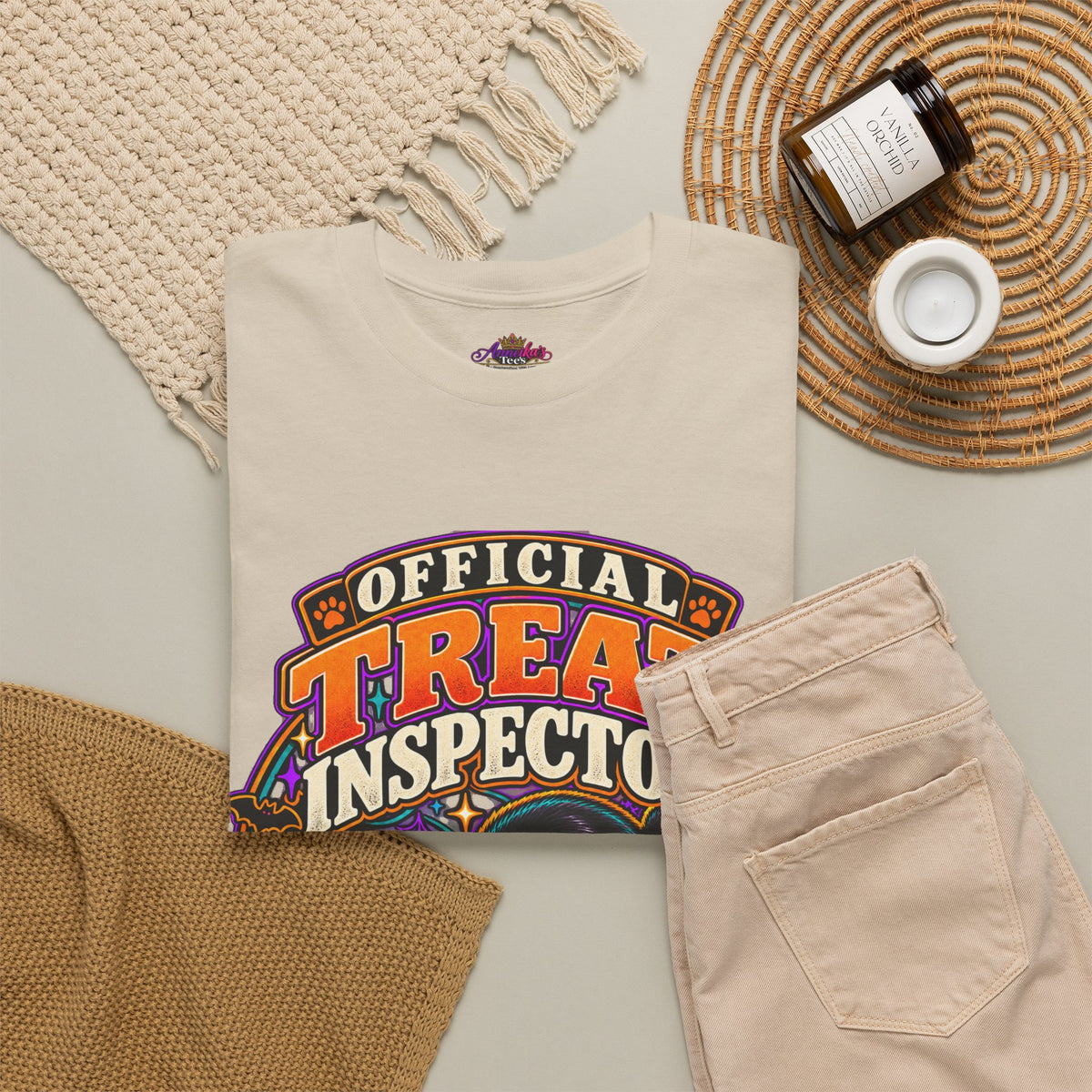 Halloween "Official Treat Inspector" T-Shirt — Funny Pumpkin Candy Patrol Tee