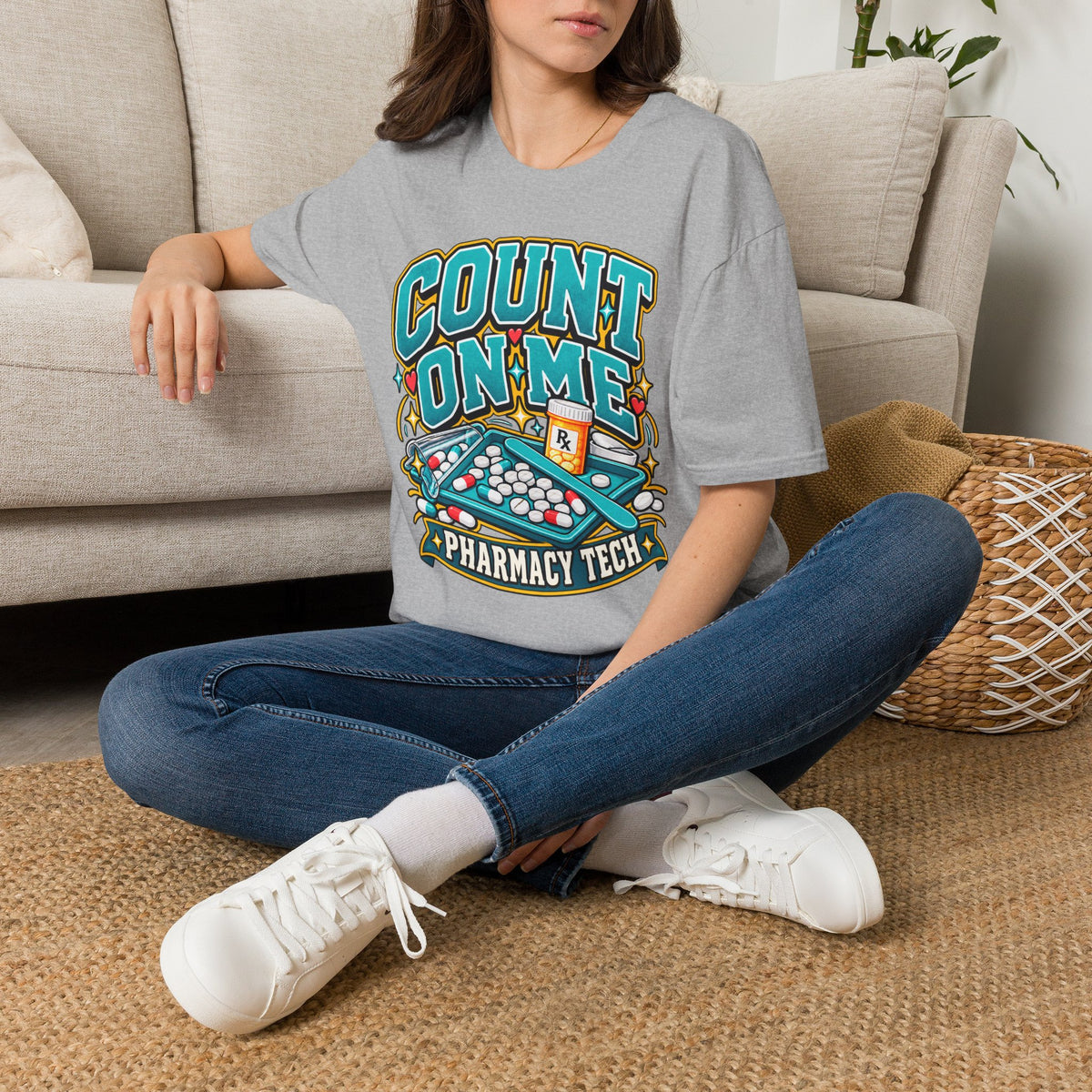 Count On Me Pharmacy Tech T‑Shirt — Funny Pharmacist Technician Shirt
