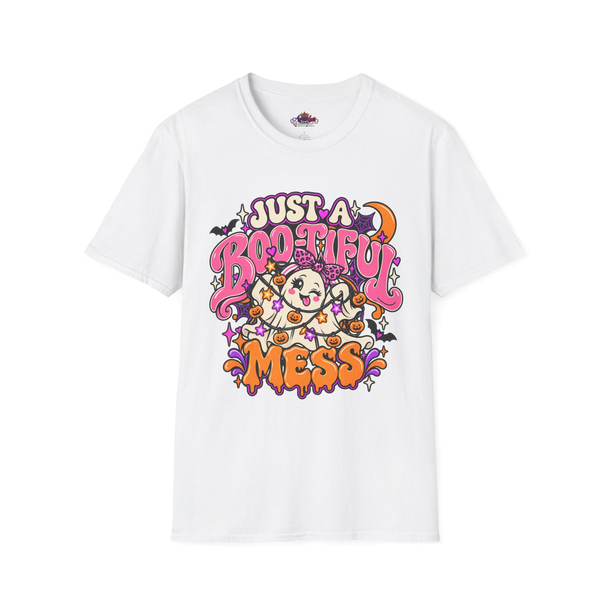 Just a Boo-tiful Mess T-Shirt — Cute Halloween Ghost Graphic Tee