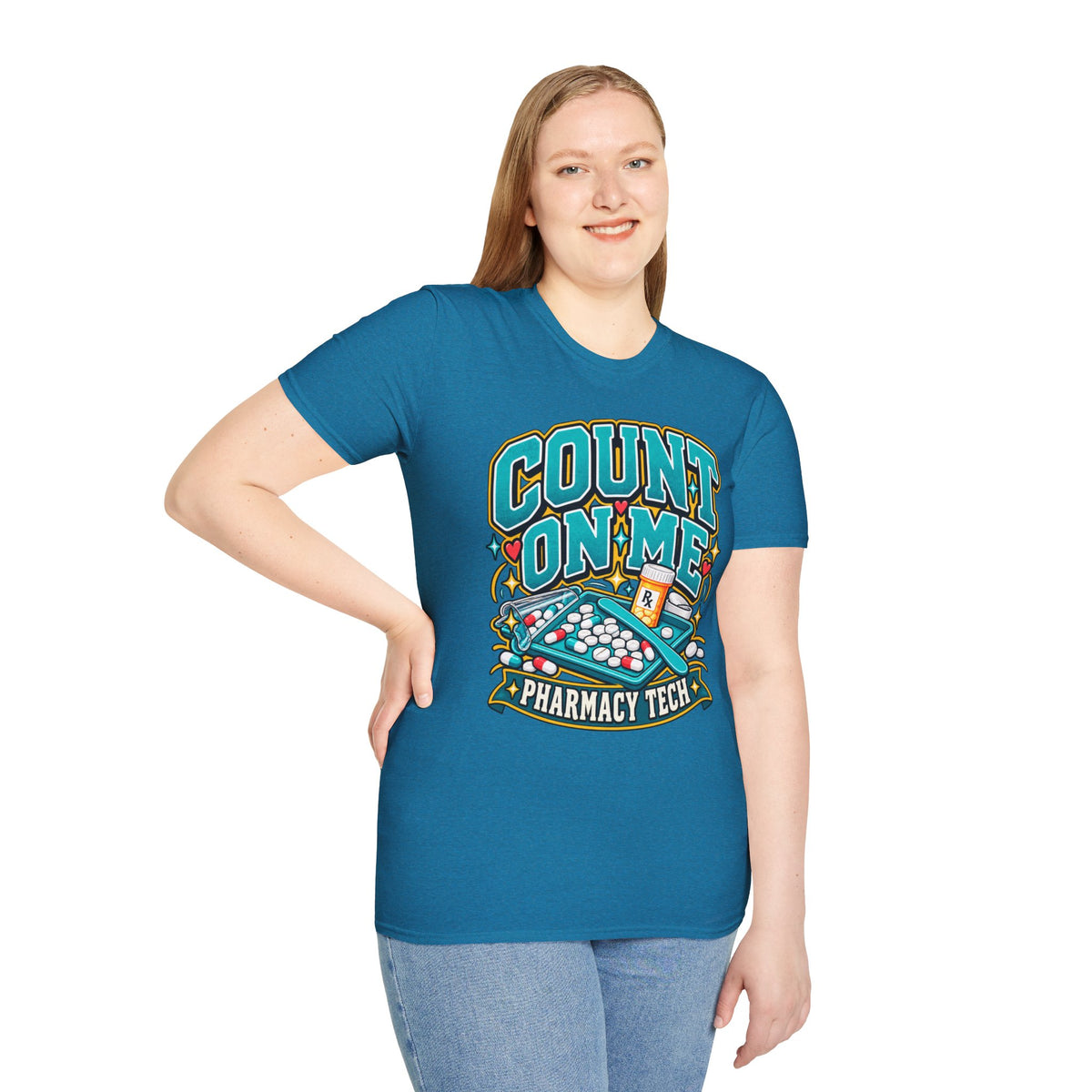 Count On Me Pharmacy Tech T‑Shirt — Funny Pharmacist Technician Shirt