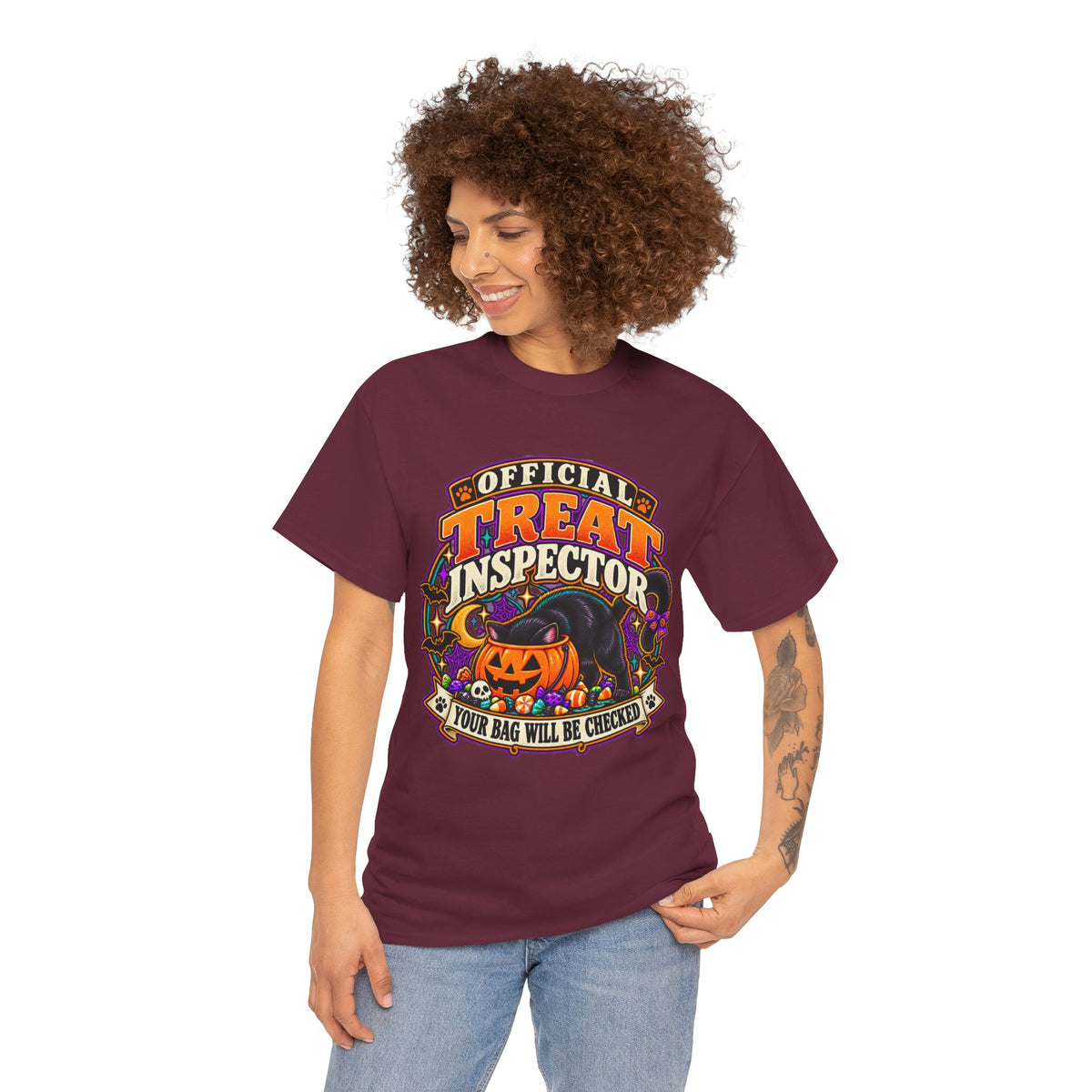 Halloween "Official Treat Inspector" T-Shirt — Funny Pumpkin Candy Patrol Tee