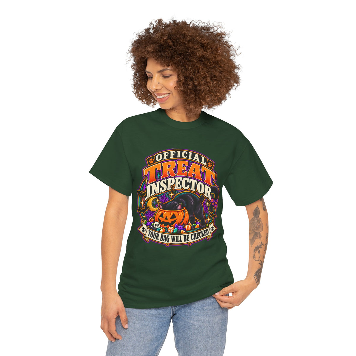 Halloween "Official Treat Inspector" T-Shirt — Funny Pumpkin Candy Patrol Tee