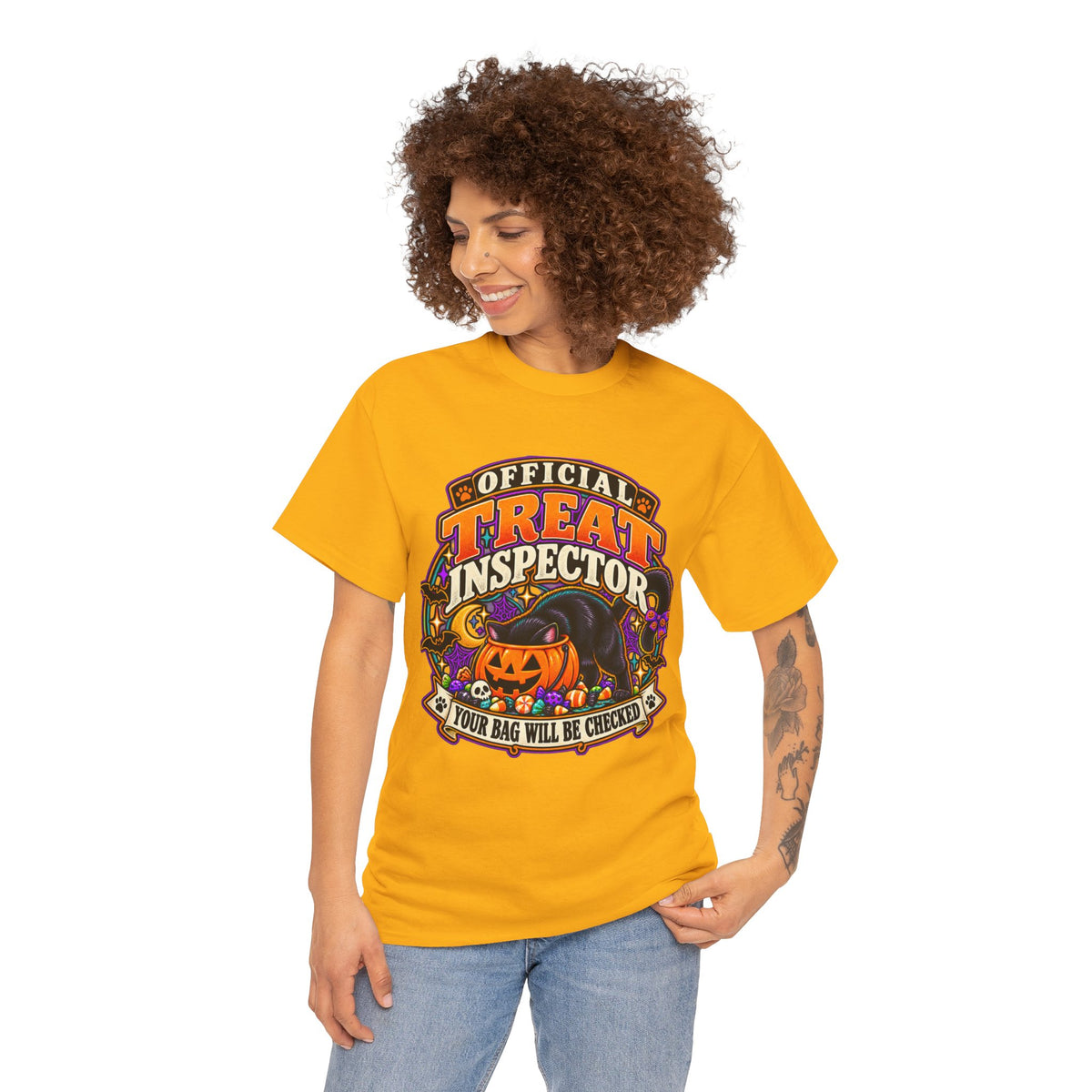 Halloween "Official Treat Inspector" T-Shirt — Funny Pumpkin Candy Patrol Tee