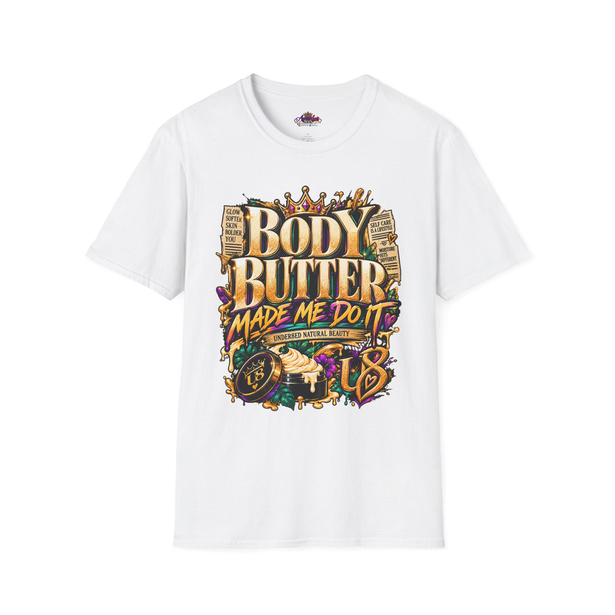 Body Butter Made Me Do It T-Shirt – Funny Skincare Graphic Tee