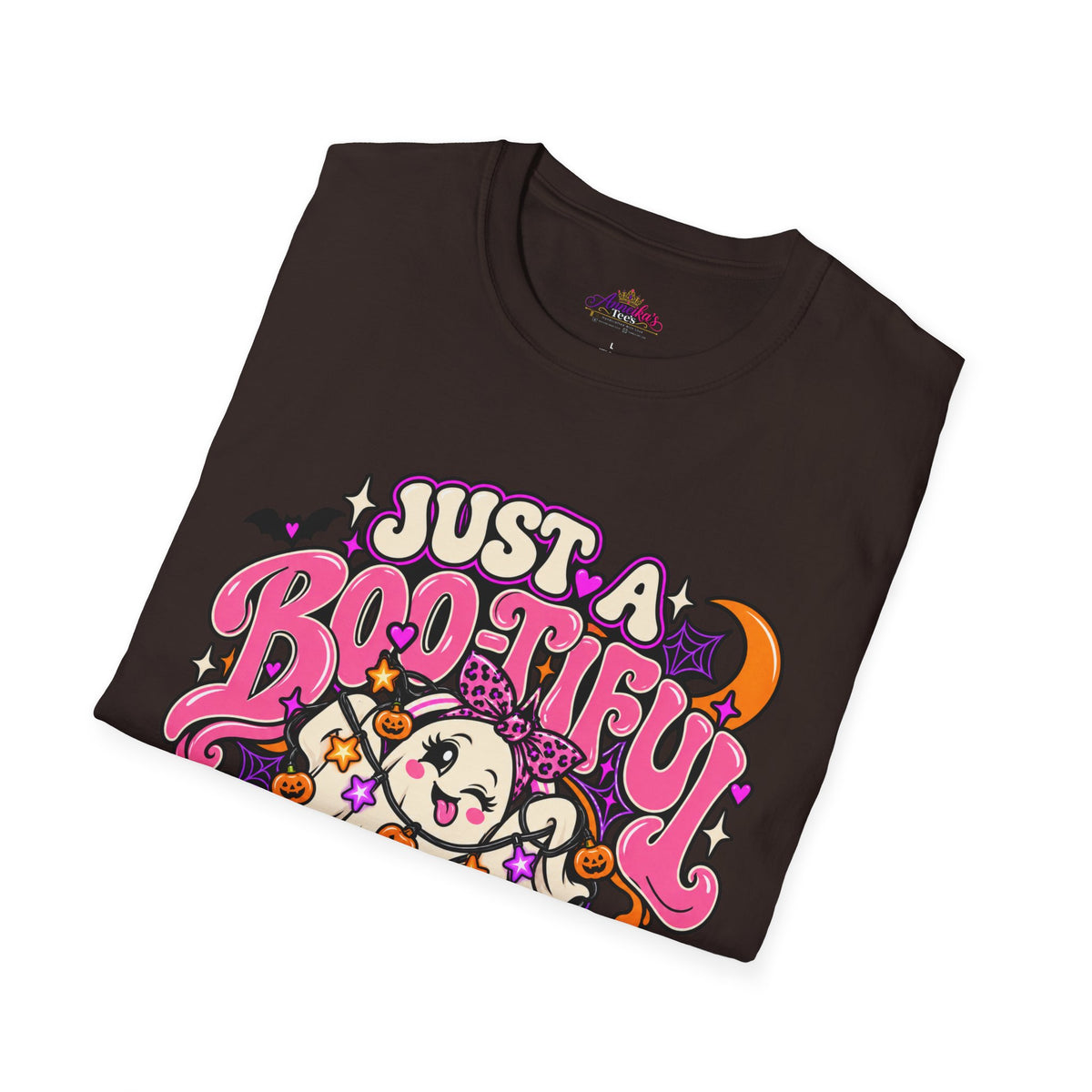 Just a Boo-tiful Mess T-Shirt — Cute Halloween Ghost Graphic Tee