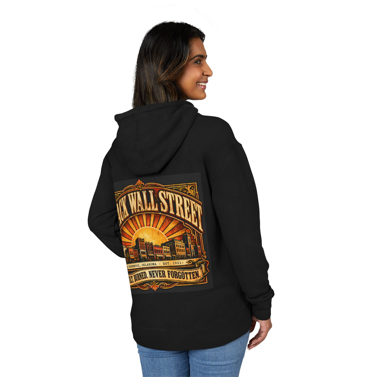 Black Wall Street Greenwood 1921 Hoodie — Built, Burned, Never Forgotten