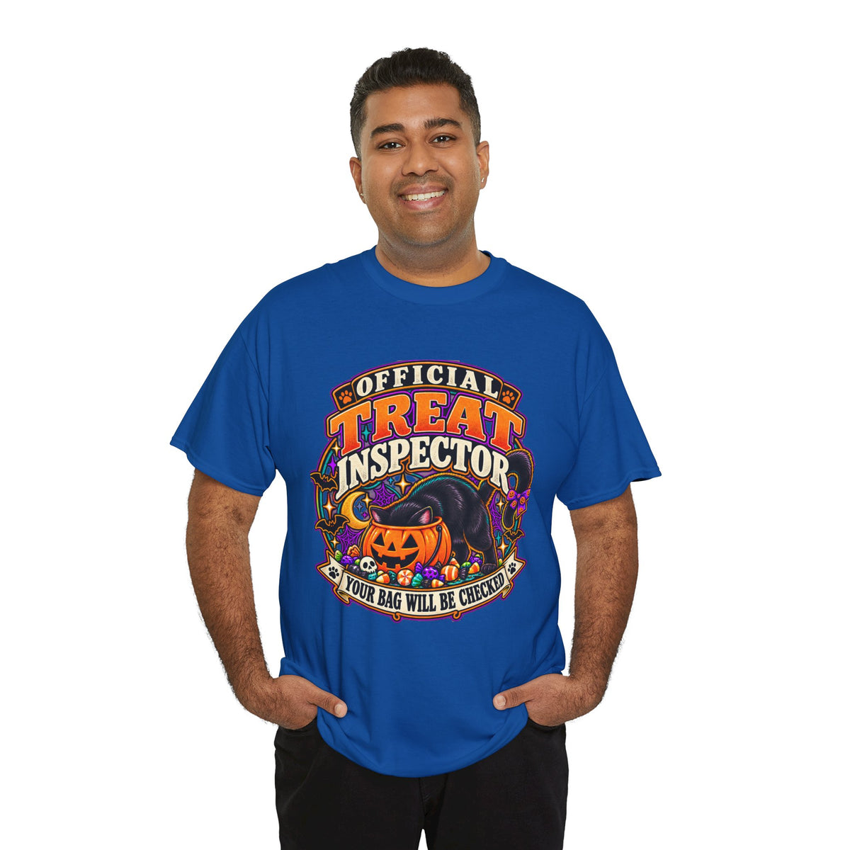 Halloween "Official Treat Inspector" T-Shirt — Funny Pumpkin Candy Patrol Tee