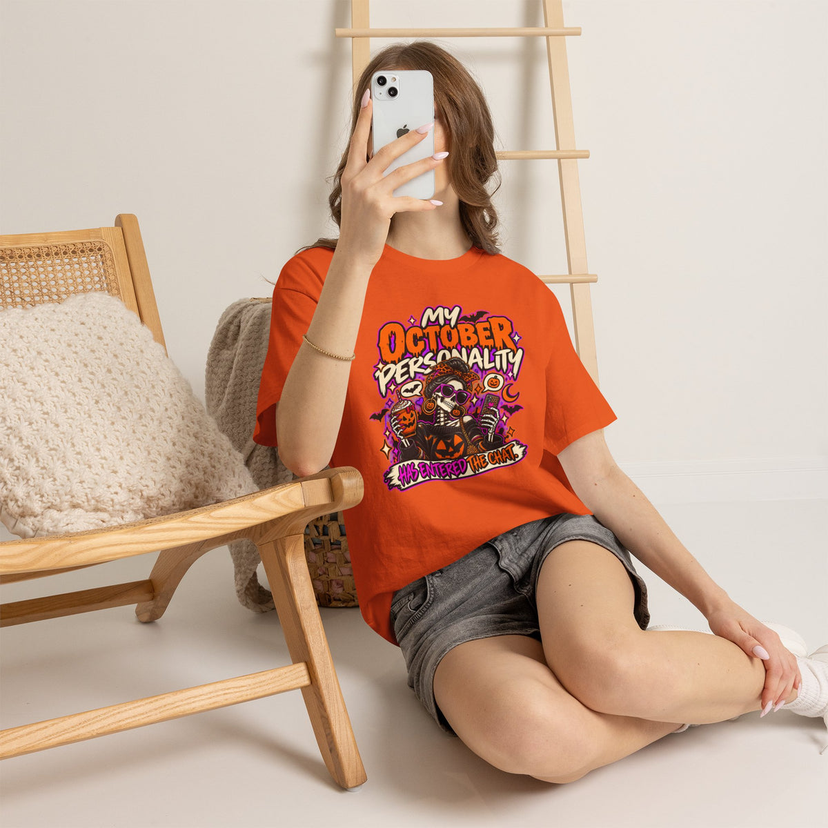 October Personality Halloween T-Shirt — "My October Personality Has Entered the Chat" Graphic Tee