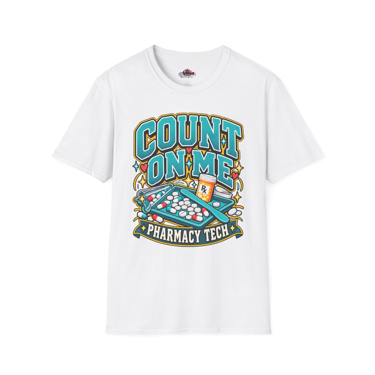 Count On Me Pharmacy Tech T‑Shirt — Funny Pharmacist Technician Shirt
