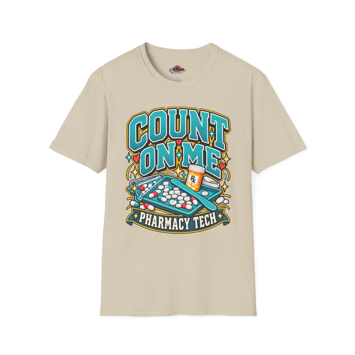Count On Me Pharmacy Tech T‑Shirt — Funny Pharmacist Technician Shirt