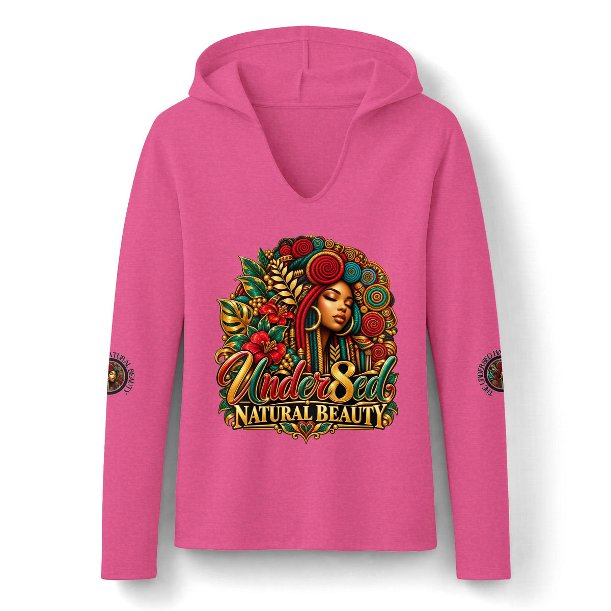 Natural Beauty Hoodie — 'Under Bed Natural Beauty' Afrocentric Long-Sleeve Hoodie