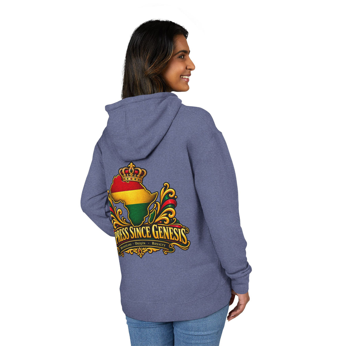 Empress Since Genesis Hoodie — African Crown Map Rasta Sweatshirt