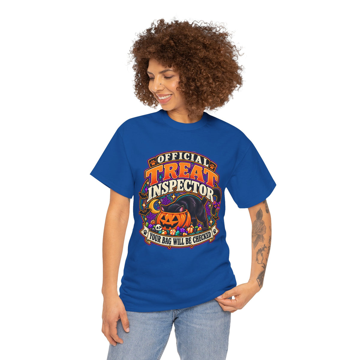 Halloween "Official Treat Inspector" T-Shirt — Funny Pumpkin Candy Patrol Tee