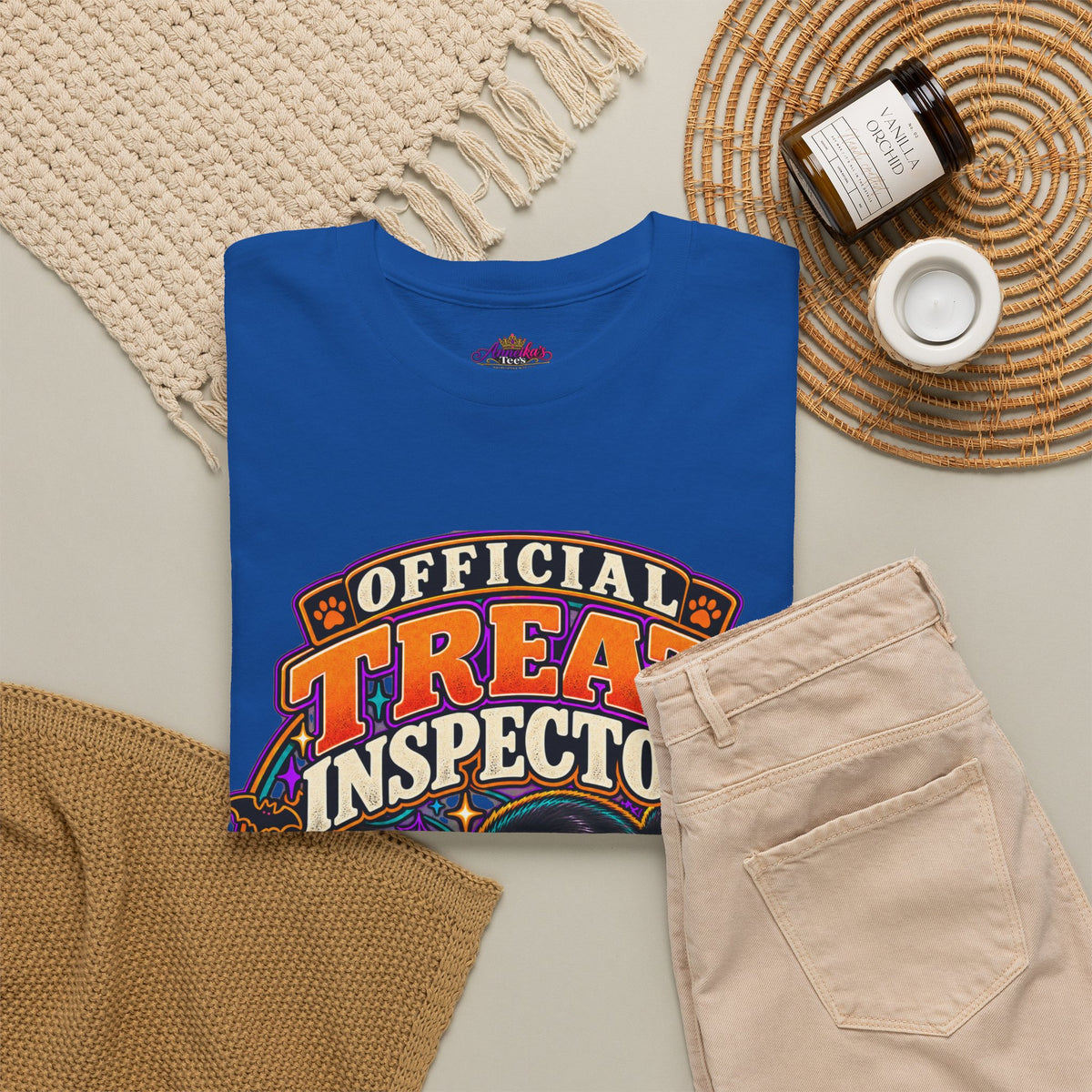 Halloween "Official Treat Inspector" T-Shirt — Funny Pumpkin Candy Patrol Tee