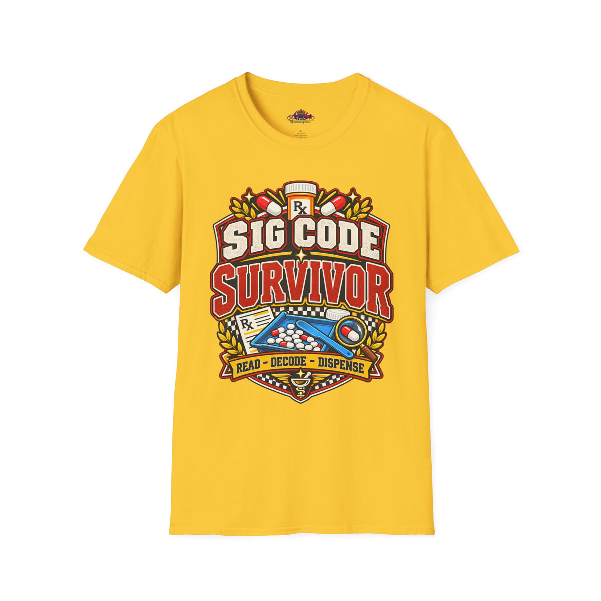 Funny Sig Code Survivor Pharmacy T-Shirt