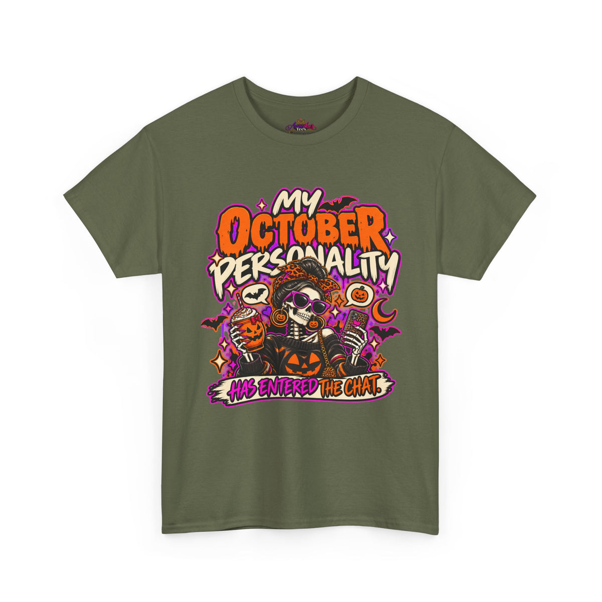 October Personality Halloween T-Shirt — "My October Personality Has Entered the Chat" Graphic Tee