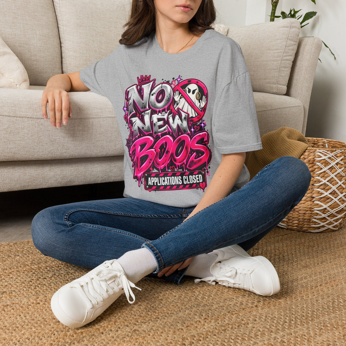 No New Boos T-Shirt — "Applications Closed" Halloween Graphic Tee