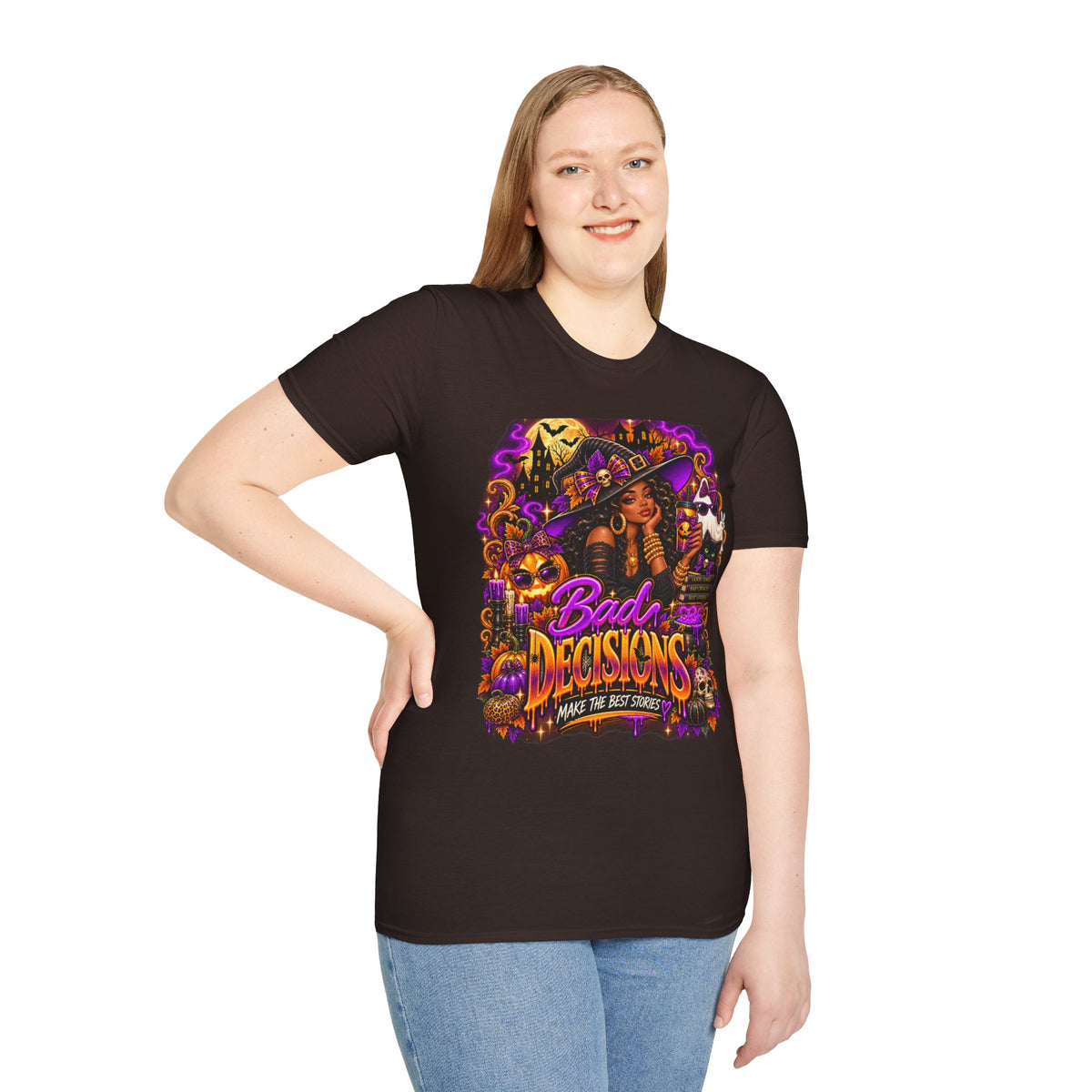 Bad Decisions Halloween T-Shirt — Witch Party Graphic Tee